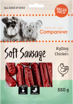 Chicken tør pølse - 550g - Companion - godbid til hunde